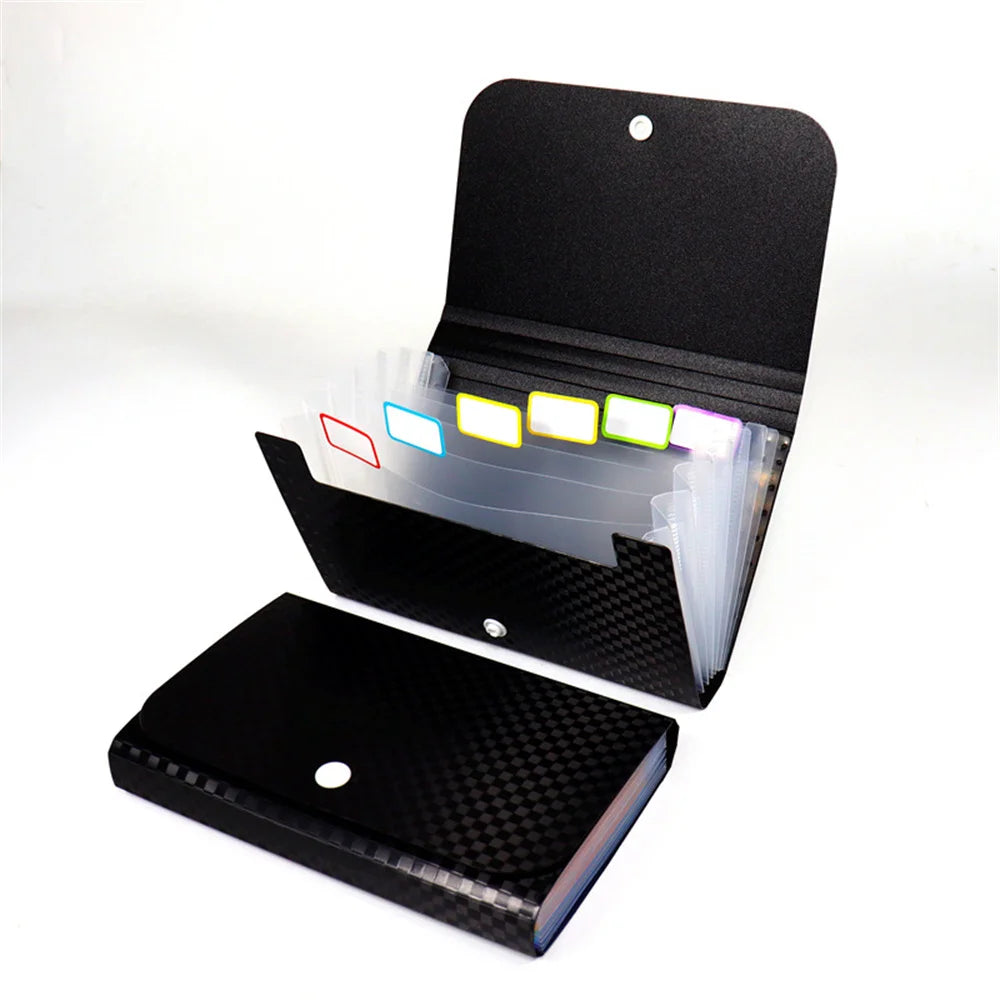 A6 Expandable Accordion File Folder with Index Labels