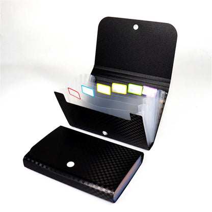 A6 Expandable Accordion File Folder with Index Labels