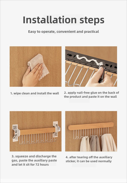 Retractable Wooden Wall Hanger