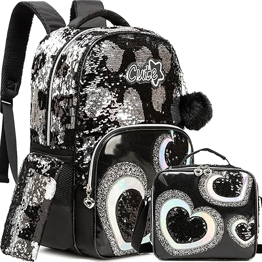 Girls 3-Piece School Backpack Set