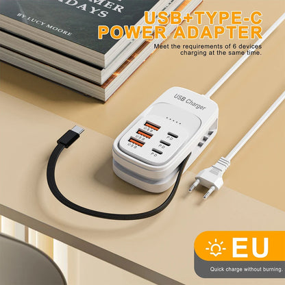 6-in-1 USB Desktop Charging Station
