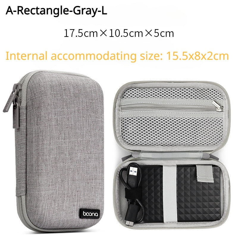 Portable Mini Hard Shell Digital Gadgets Storage Bag