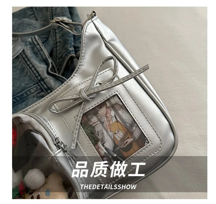 Y2K Transparent Ita Shoulder Bag