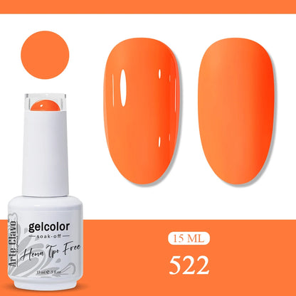Arte Clavo Orange Gel Nail Polish