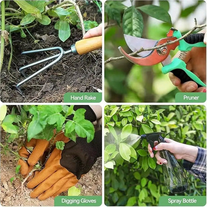 9-in-1 Gardening Tool Set with Storage Bag