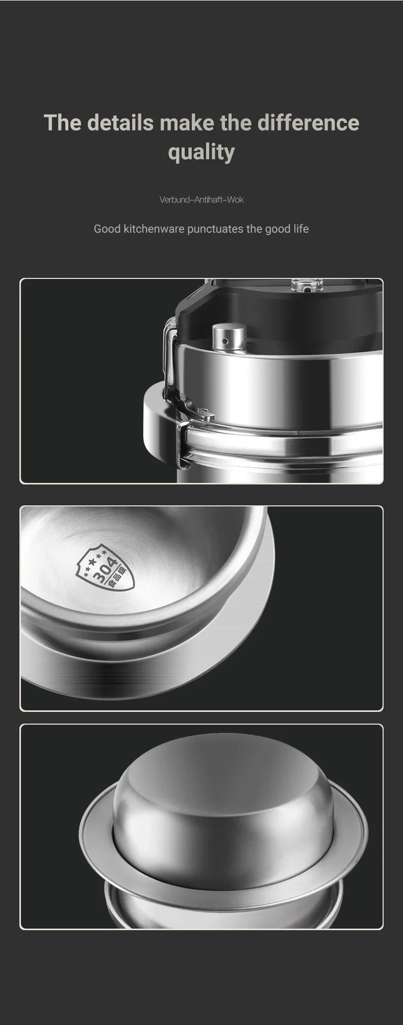Portable Stainless Steel Pressure Cooker
