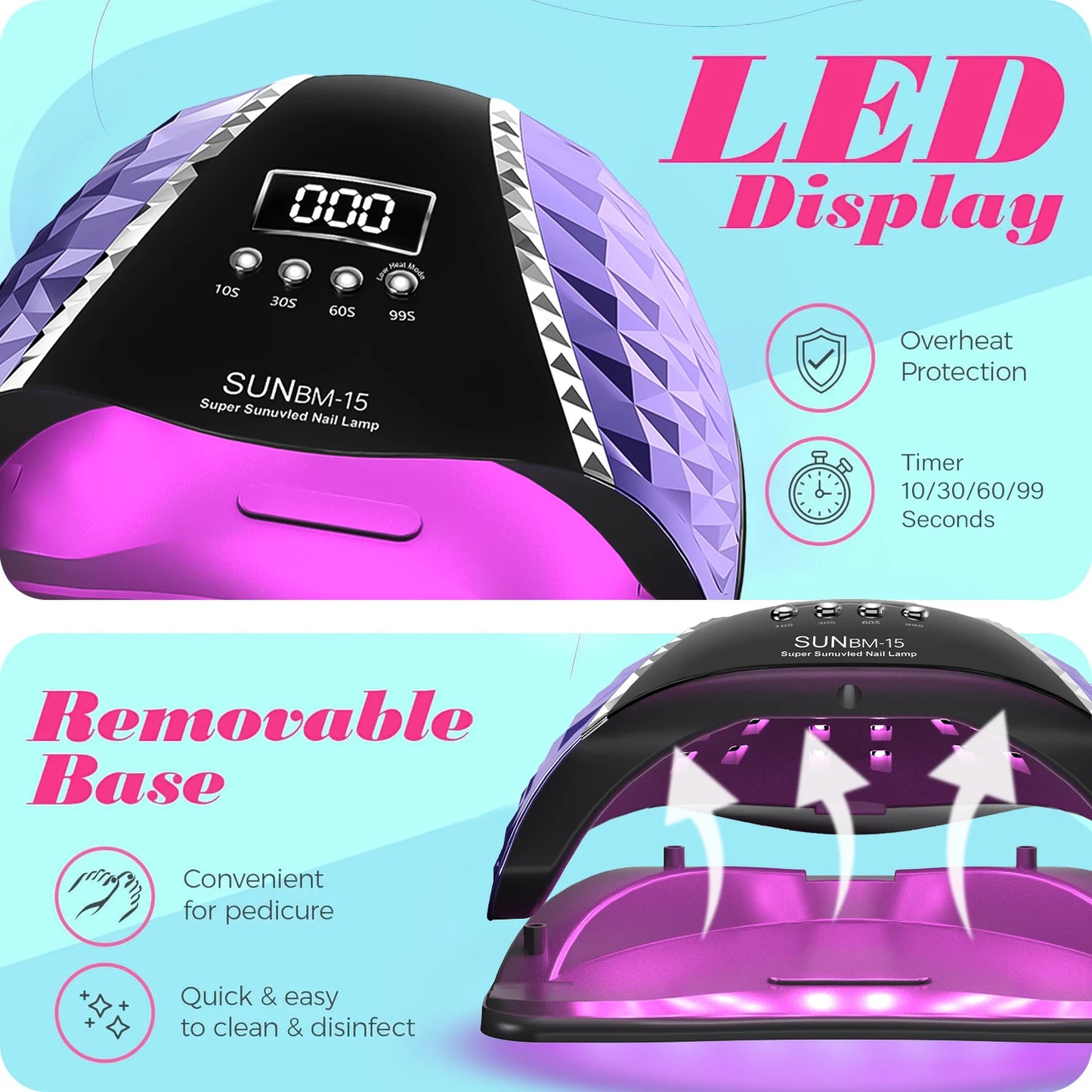 DianaBeauty UV LED Nail Lamp With Auto Motion Sensor