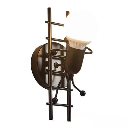 Vintage Industrial Wooden Wall Lamp – Creative E27 Wall Sconce