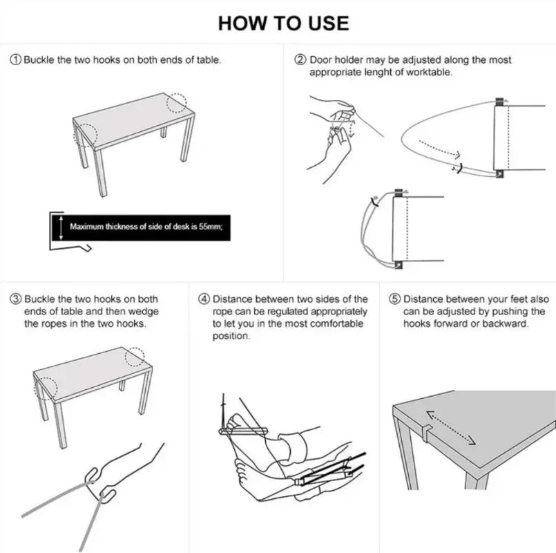 Portable Desk Foot Hammock
