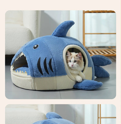 Shark Pet Cave Bed