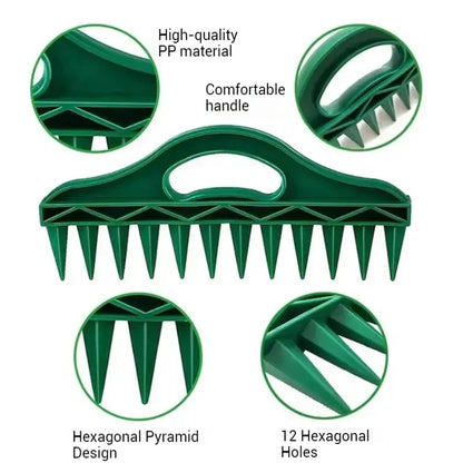 12-Hole Garden Seeder & Hand Dibbler Tool