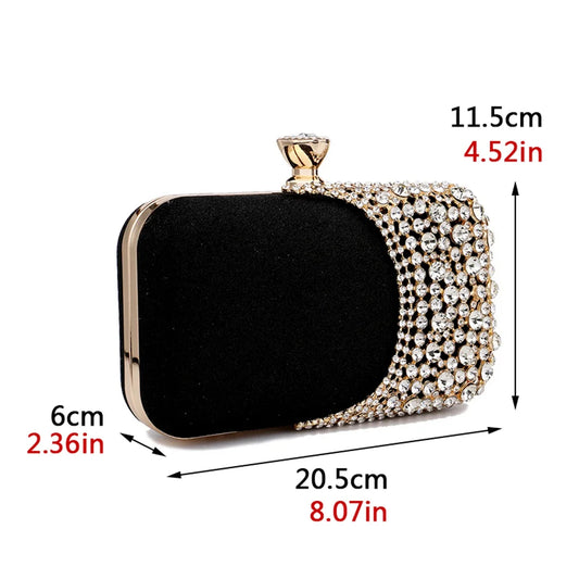 Crystal Embellished Evening Clutch Bag