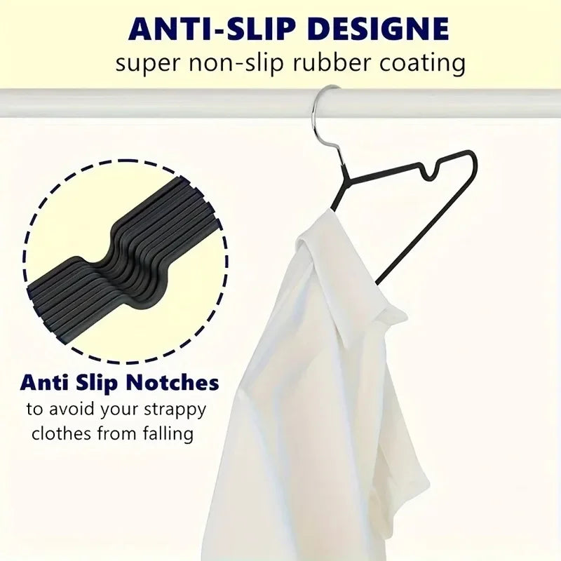Non-Slip Metal Clothes Hangers for Suits, Jackets & Shirts