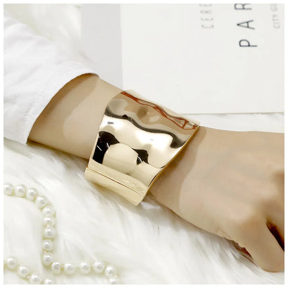 Punk Asymmetric Wide Bangle Bracelet