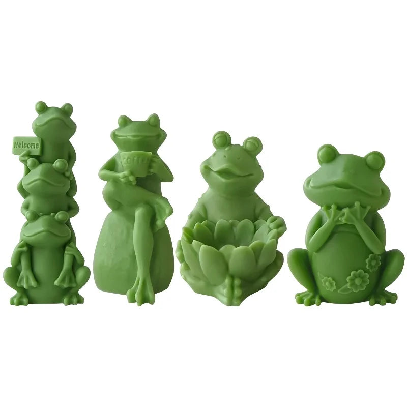 Frog Candle Silicone Mold DIY Gypsum Aromatherapy Candlestick