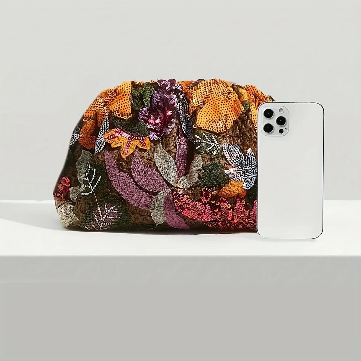 Floral Print Party Clutch Bag