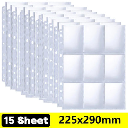 A4 9-Pocket Trading Card Binder Sleeves