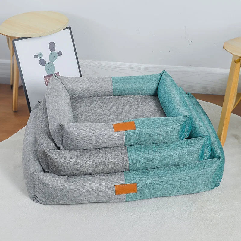 Linen Material Washable Removable Small Pet Bed