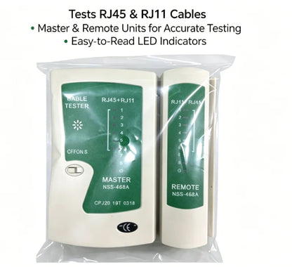 RJ45 Ethernet & RJ11 Network Cable Tester