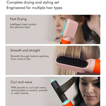 6 in 1 Multi Hair Styler with Hair Dryer & Curling Barrels