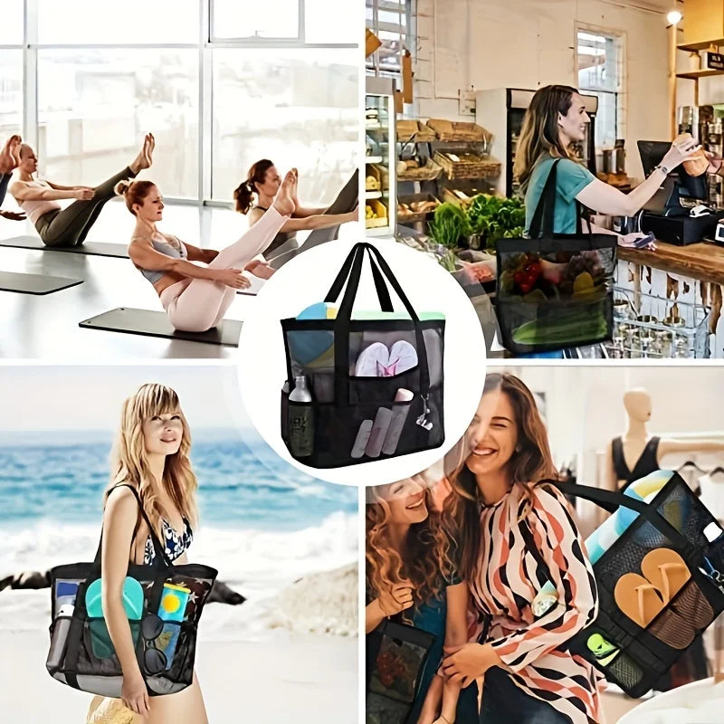 Large Mesh Beach Tote Bag