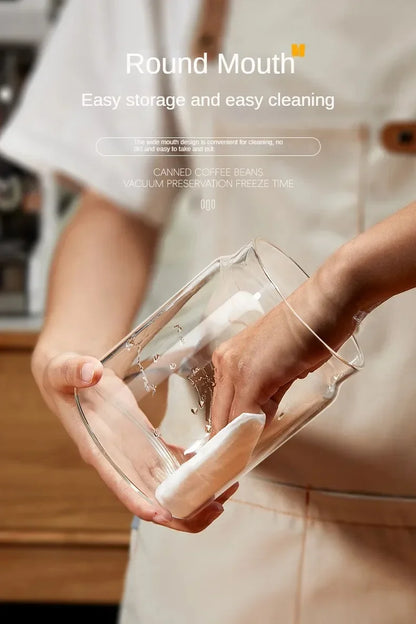 Vacuum Glass Coffee Bean Storage Jar