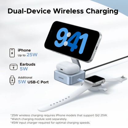 Qi2 2-in-1 Magnetic Wireless Charger Stand