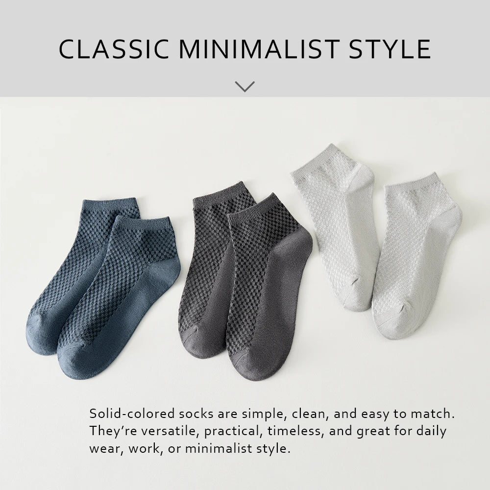 Men’s Bamboo Ankle Socks 5 Pairs