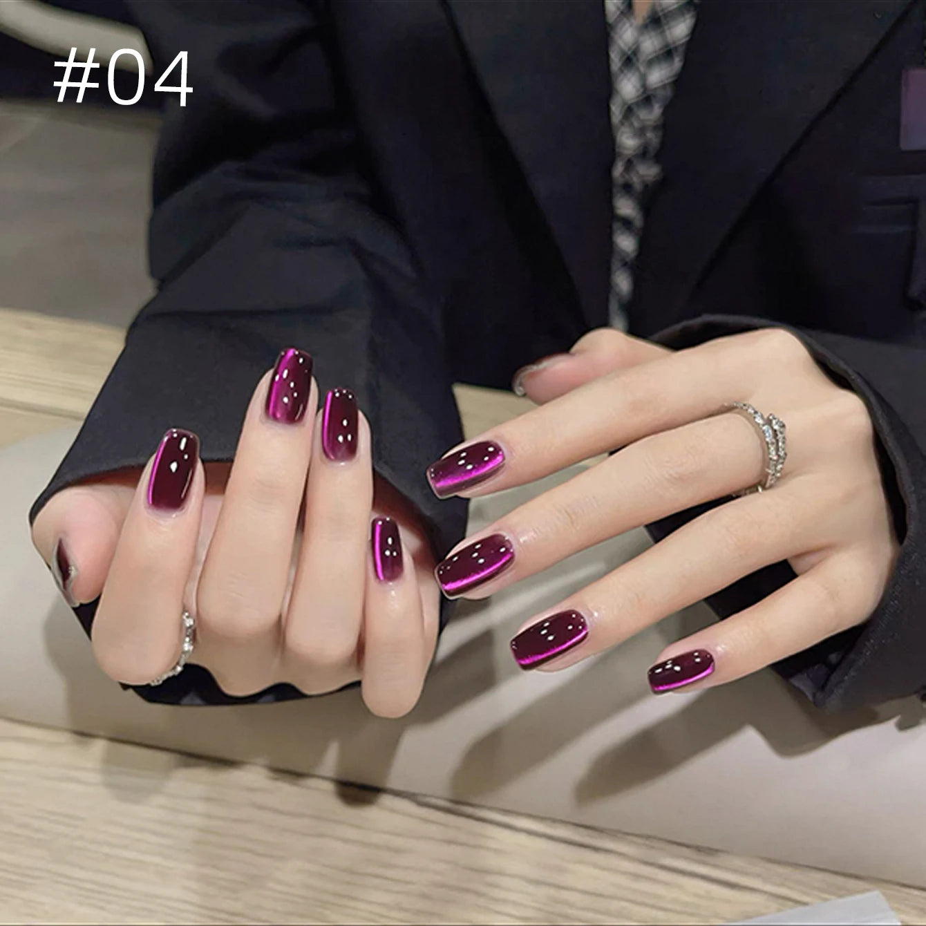 Brown Gold Cat Eye Gel Nail Polish