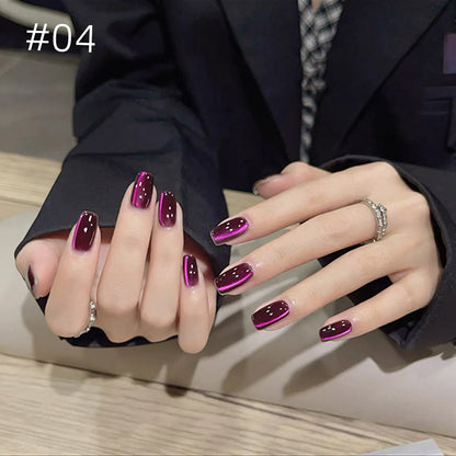 Brown Gold Cat Eye Gel Nail Polish