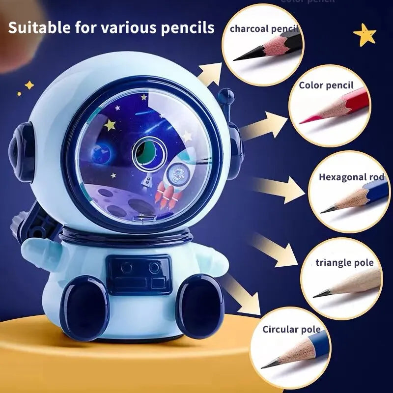 Astronaut Hand Crank Pencil Sharpener