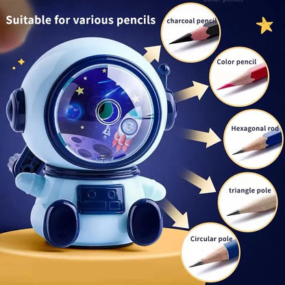 Astronaut Hand Crank Pencil Sharpener