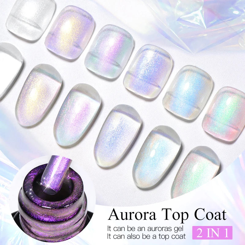 MEET ACROSS 7ml Aurora Gel Nail Top Coat