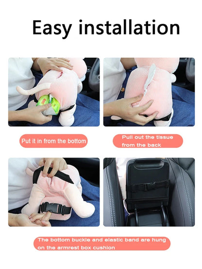 Cute Car Tissue Box 2 In 1Cartoon Holder