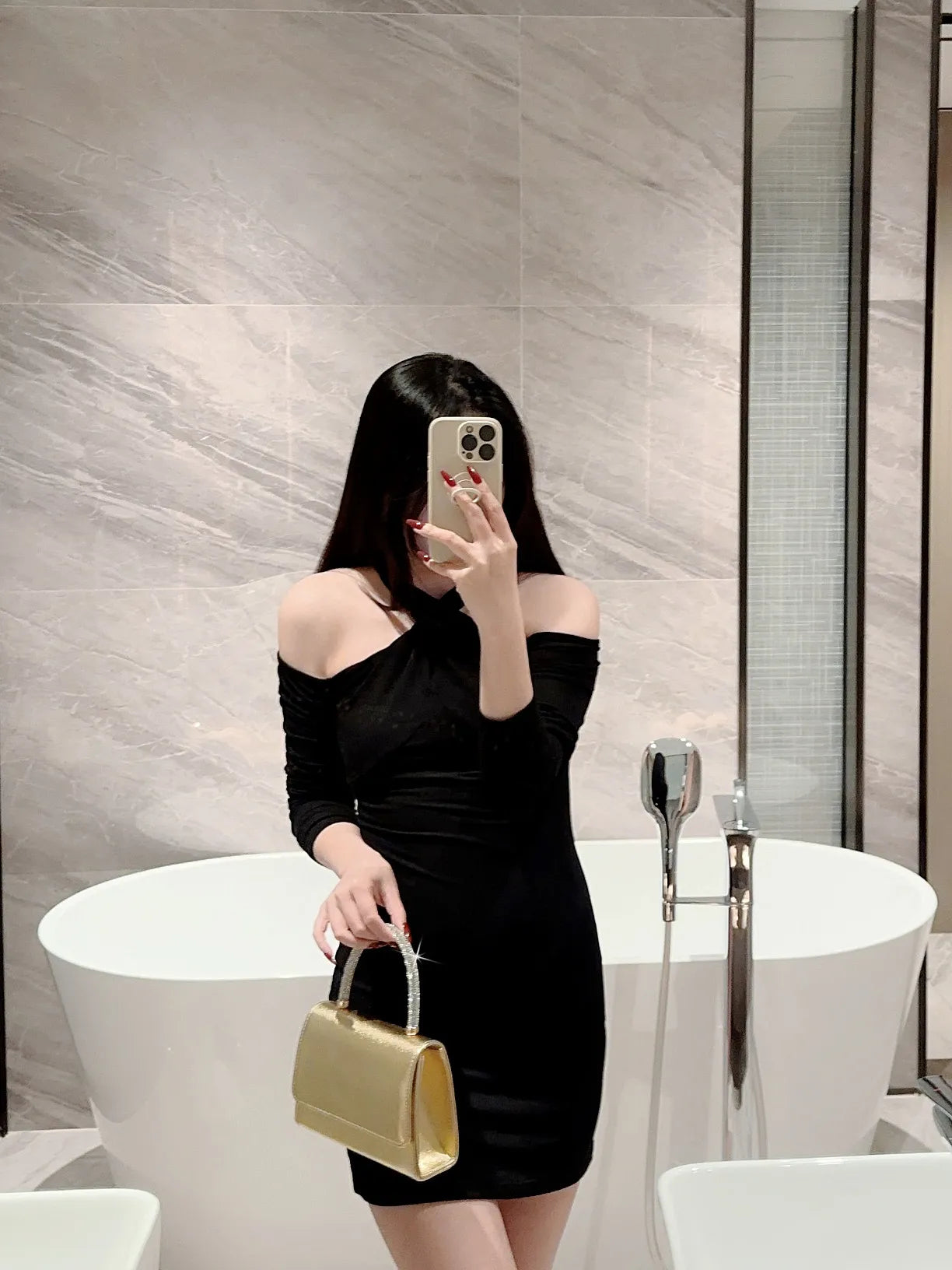 Gold Minaudière Evening Bag