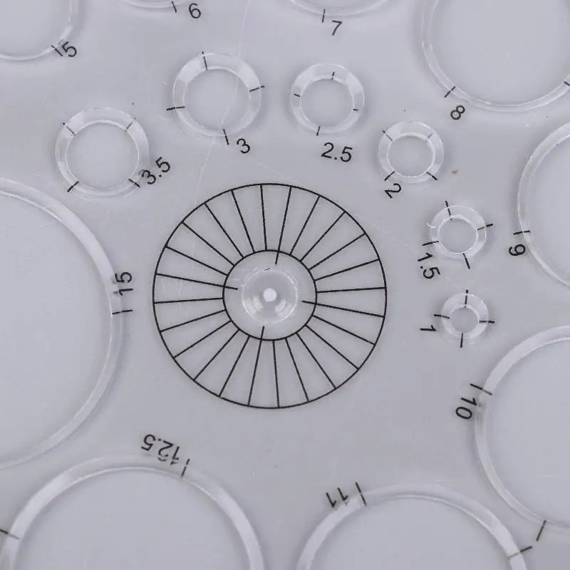 Geometric Circle Drawing Template Ruler