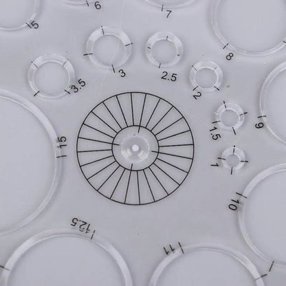 Geometric Circle Drawing Template Ruler