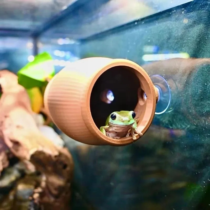 Reptile Cave Hide & Feeding Shelter for Geckos, Frogs & Lizards