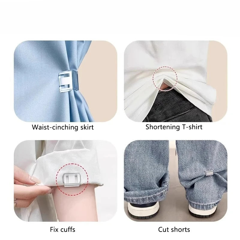 No-Sew Trouser Length Adjustment Clips – U-Shape Pant Hem Clips