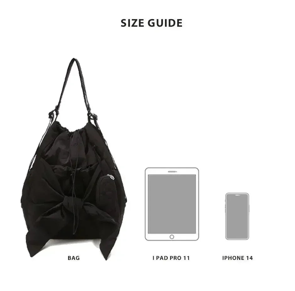 Minimalist Nylon Shoulder Tote Bag