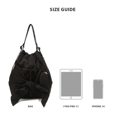 Minimalist Nylon Shoulder Tote Bag