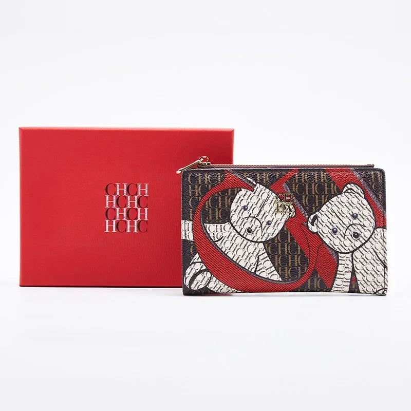 Luxury PU Leather Women’s Wallet with Artistic Print