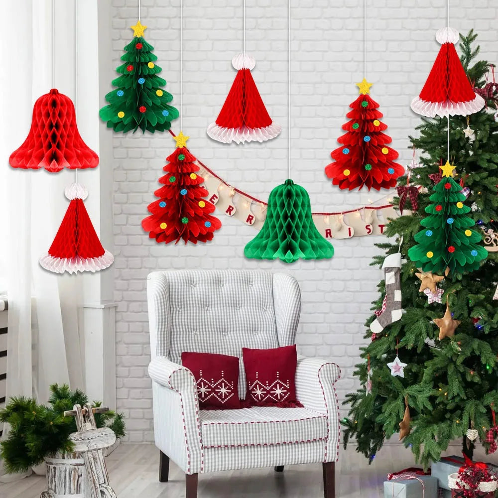 3D Honeycomb Paper Christmas Tree Decoration