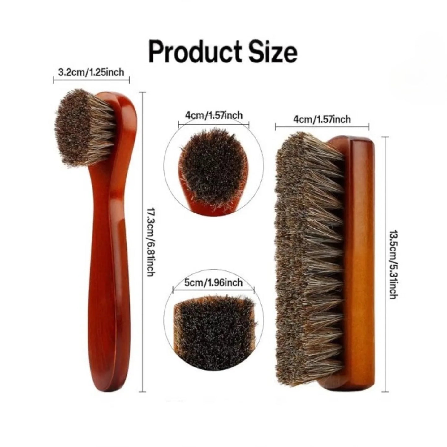 Horsehair Shoe Brush Kit