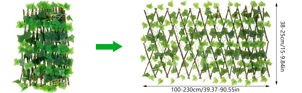 Expandable Artificial Ivy Privacy Fence