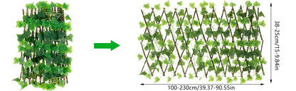 Expandable Artificial Ivy Privacy Fence