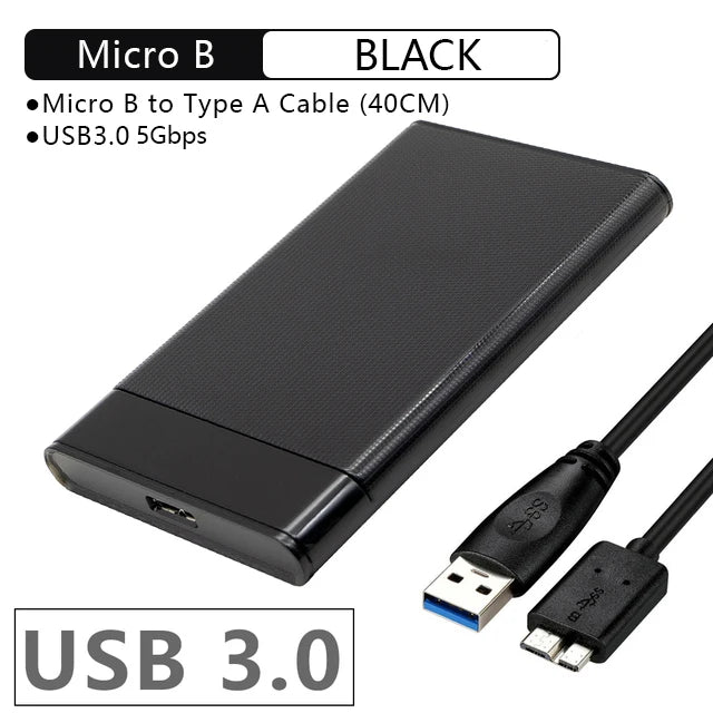 USB 3.0 2.5” SATA External Hard Drive Enclosure