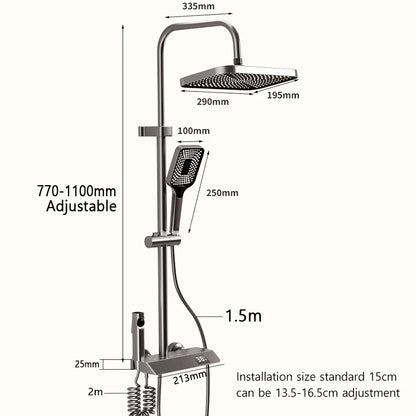 Digital LED Rainfall Shower System with Hand Shower