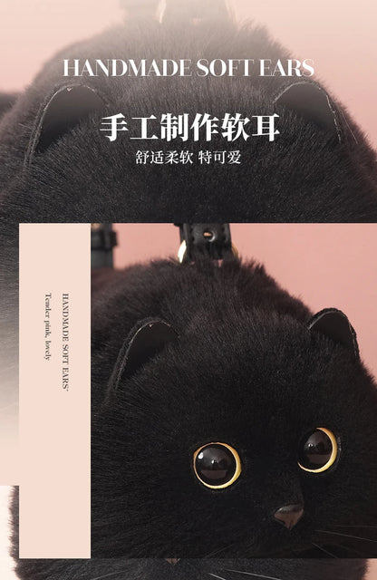 Cute Plush Cat Crossbody Shoulder Bag