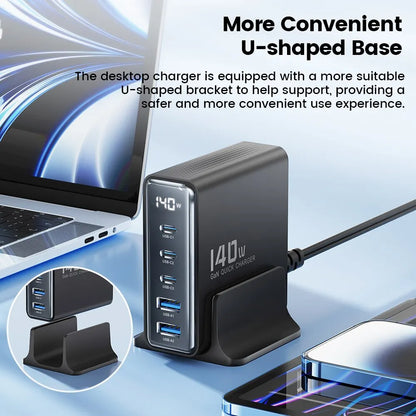 140W GaN Desktop USB Charger 5-Port